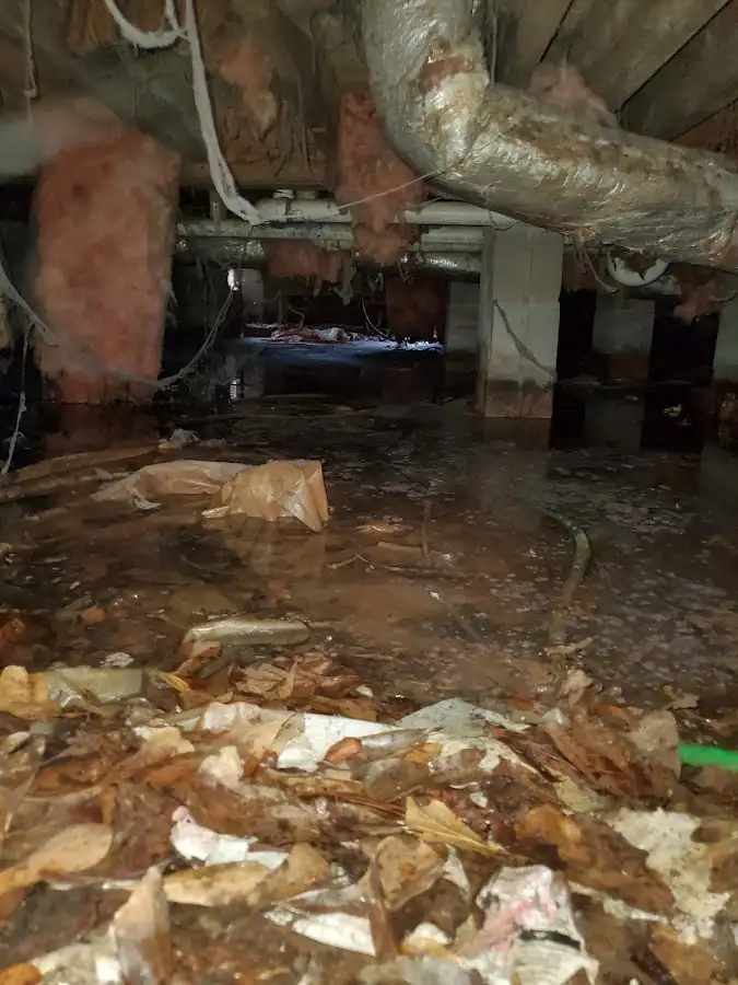 Crawl space flood assessment for Commercial Water Damage Restoration in Olivehurst